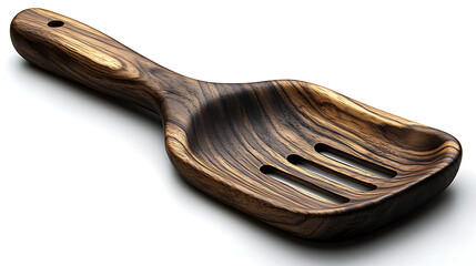 Handcrafted Wooden Slotted Spatula for Cooking and Serving