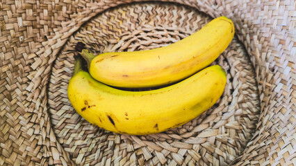 Sunlit Yellow Fruits in Woven Texture