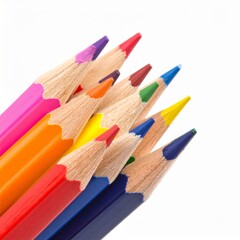 Obraz premium Colorful Pencils on White Background