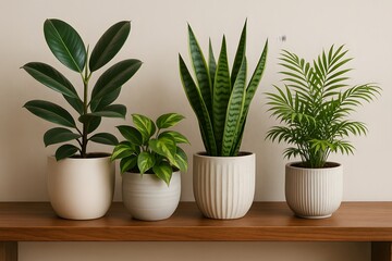 Fototapeta premium Ceramic Pots Display for Home Decor Content