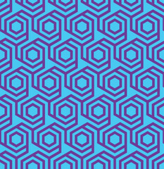 Abstract seamless geometric pattern with hexagonal shapes -vector eps8