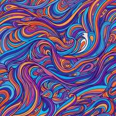 Fototapeta premium AI-generated abstract vector illustration with dynamic, colorful flowing lines. Modern, elegant design, ideal for backgrounds and creative projects.