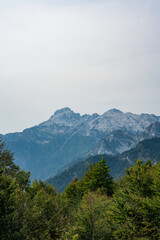 mountain landscape with clouds