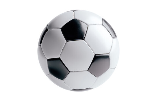 A classic black and white soccer ball, perfect for sports-themed designs and illustrations Isolated on transparent Background. - Powered by Adobe