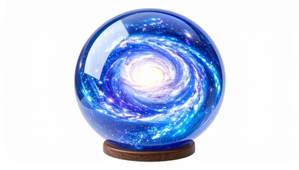 Glass Sphere Displaying a Spiral Galaxy