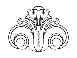 Twisted decorative hand drawing design element vector