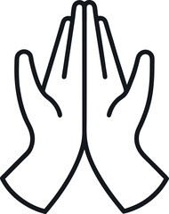 Praying Hands Icon Design On Transparent Background