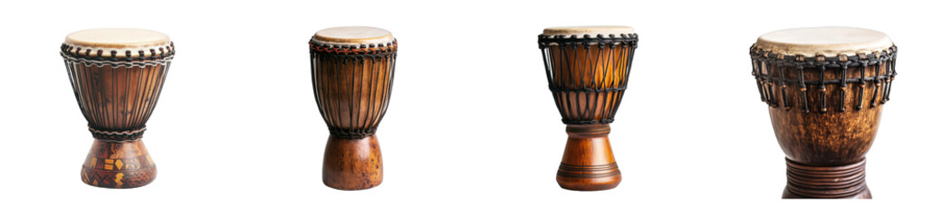 Rhythmic drumming performance festival music vibrant atmosphere. Cut out png set