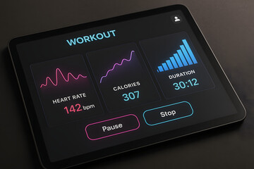 Neon Fitness Graphs for Gym Analytics