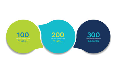 3 elements scheme, diagram. Three connected circles. Infographic template.