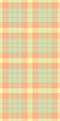Pastel plaid pattern in peach, mint, and yellow.  Perfect for textile design, wallpaper, packaging, or website backgrounds.  This cheerful, soft texture evokes feelings of springtime and tranquility.