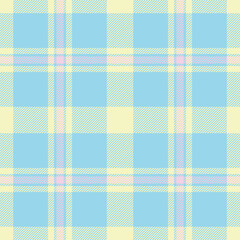 Pastel plaid pattern in soft blue, yellow, and pink.  Perfect for backgrounds, textiles, or any design needing a gentle, cheerful aesthetic.