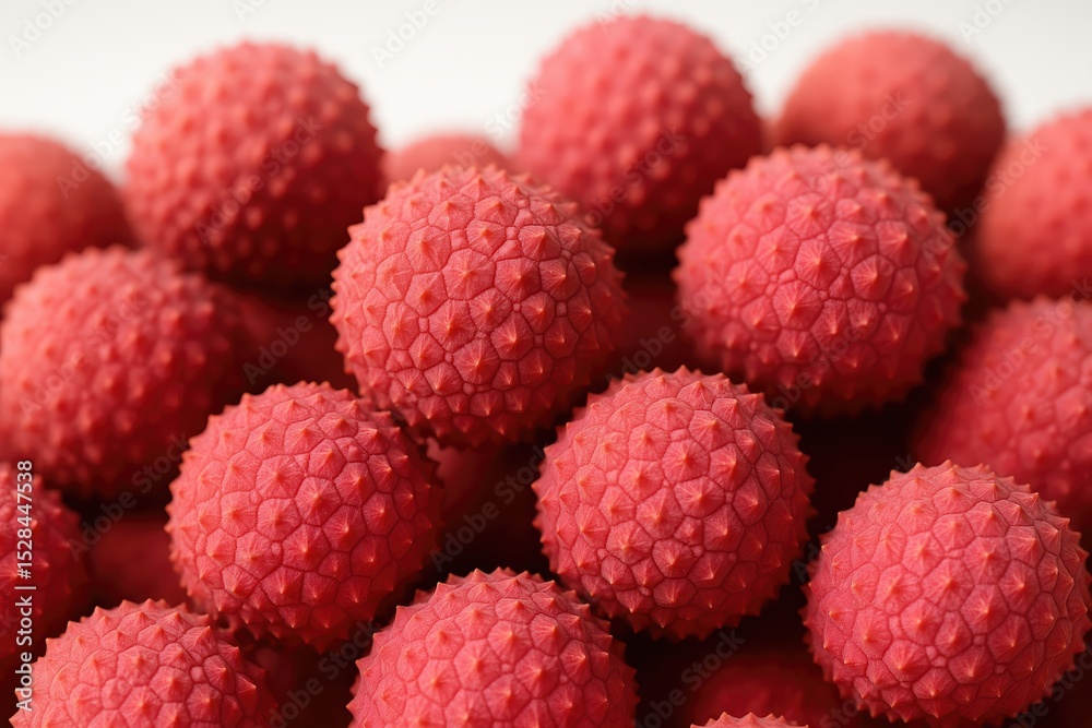 Aufkleber lychee fruits piled together in a vibrant display, showcasing their unique texture and color