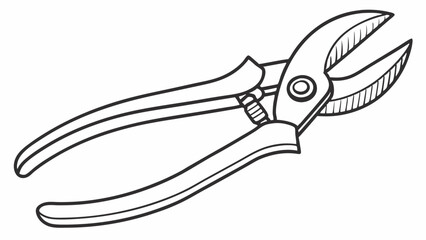 Handdrawn Illustration of Pruning Shears