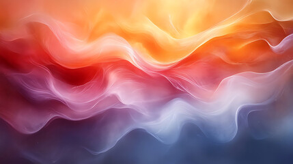 Fototapeta premium Abstract Colorful Swirling Wave Background Vibrant Hues of Orange, Red, Pink, and Blue