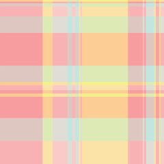 Pastel plaid pattern.  Soft, delicate colors create a cheerful, springlike vibe. Ideal for textile designs, websites, packaging, or as a background.