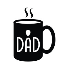 Hot coffee and tea cups, vector icons, and illustrations of morning beverages with steam and aroma