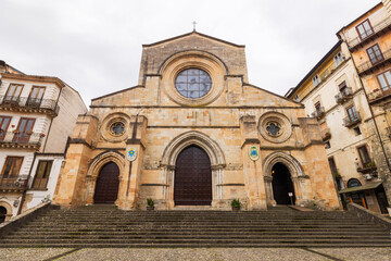 Obraz premium Italy, Calabria, Cosenza. Duomo di Cosenza (Cattedrale di Santa Maria Assunta) exterior. Built in 1222.