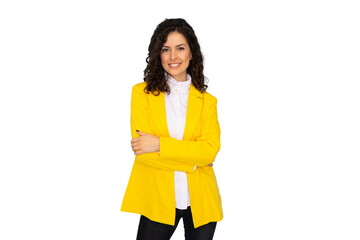 Portrait of a confident businesswoman smiling with crossed arms, exuding professionalism and...