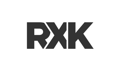 RXK logo design template with strong and modern bold text. Initial based vector logotype featuring simple and minimal typography. Trendy company identity.