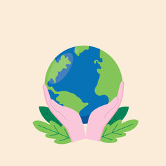 Protecting Our Planet Hands Holding Earth, Symbol of Environmental Conservation and Sustainability