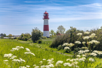 Beautiful red and white Lighthouse architecture