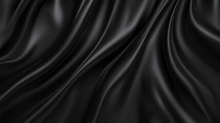 Obraz premium Dark fabric, smooth, flowing, elegant curves.