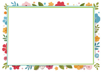 抽象草花のフレーム