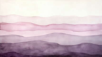 Obraz premium Abstract landscape, layered, pastel purple hues.