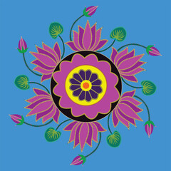 Beautiful colorful mandala art vector illustration