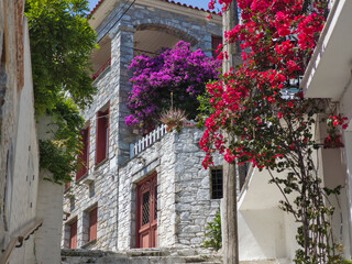 The Old town of Skiathos, Sporades, Thessaly, Greece