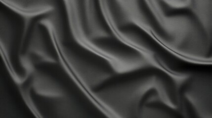 Fototapeta premium Dark, textured fabric with draped folds.