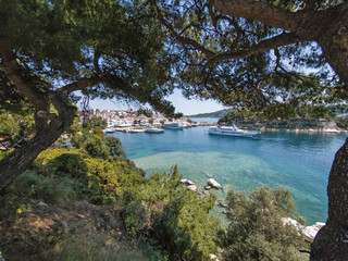 The Old town of Skiathos, Sporades, Thessaly, Greece