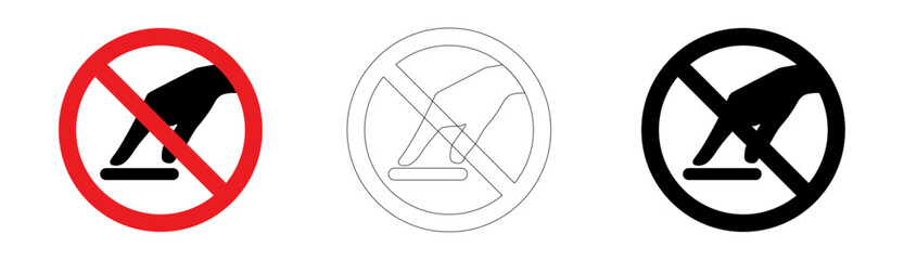 Don't touch in vector format