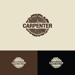 Fototapeta premium Carpenter logo design template