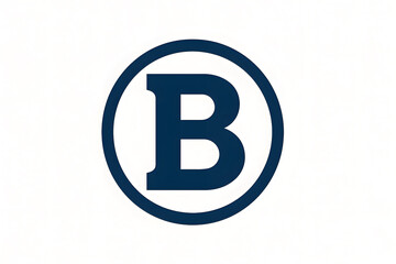 Obraz premium A blue circle with the letter B in white