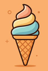 Ice cream flat icon