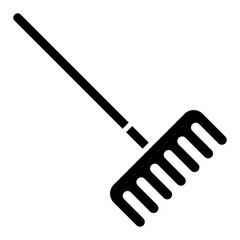 Rake glyph solid icon