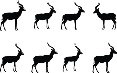 Naklejka premium Deer Silhouettes Collection