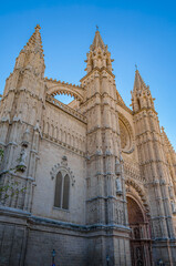 Fototapeta premium Facade of the Cathedral of Santa Maria of Palma, Mallorca, Spain