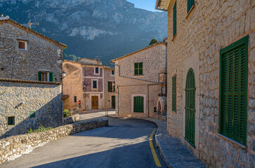 Architecture in the village of Deia, Spain