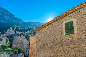 Obraz premium Architecture in the village of Deia, Spain