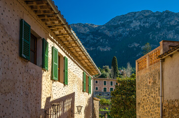 Architecture in the village of Deia, Spain
