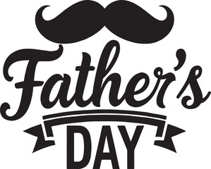 Happy Father's Day text graphic design.
