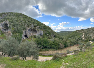 Casmilo caves valley, Coimbra, Portugal. Landscape at Casmilo caves valley in Coimbra, Portugal