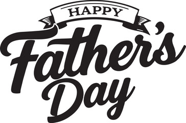Happy Father's Day text graphic design.
