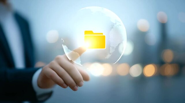 Modern digital workspace showcasing an intuitive document management system interface.