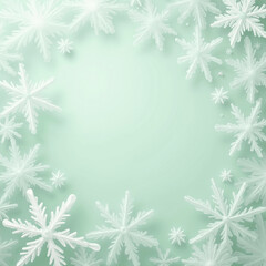 AI generated images of frozen christmas decoration, on a green background