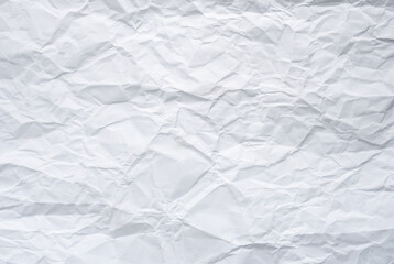 White clean empty crumpled paper background, realistic folded note sheet texture, blank wrinkled crushed notebook page effect, back to school study concept, abstract old business craft idea document