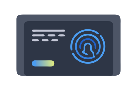 Glowing Fingerprint Scanner Interface Secure Digital Access